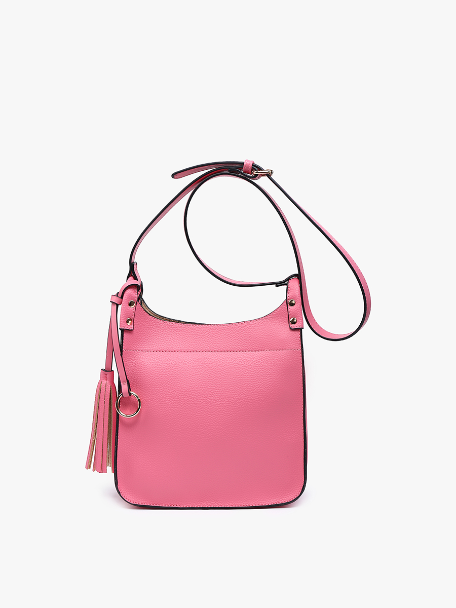 Lucinda Vegan Square Crossbody Bubblegum - Jen & Co. vegan handbag
