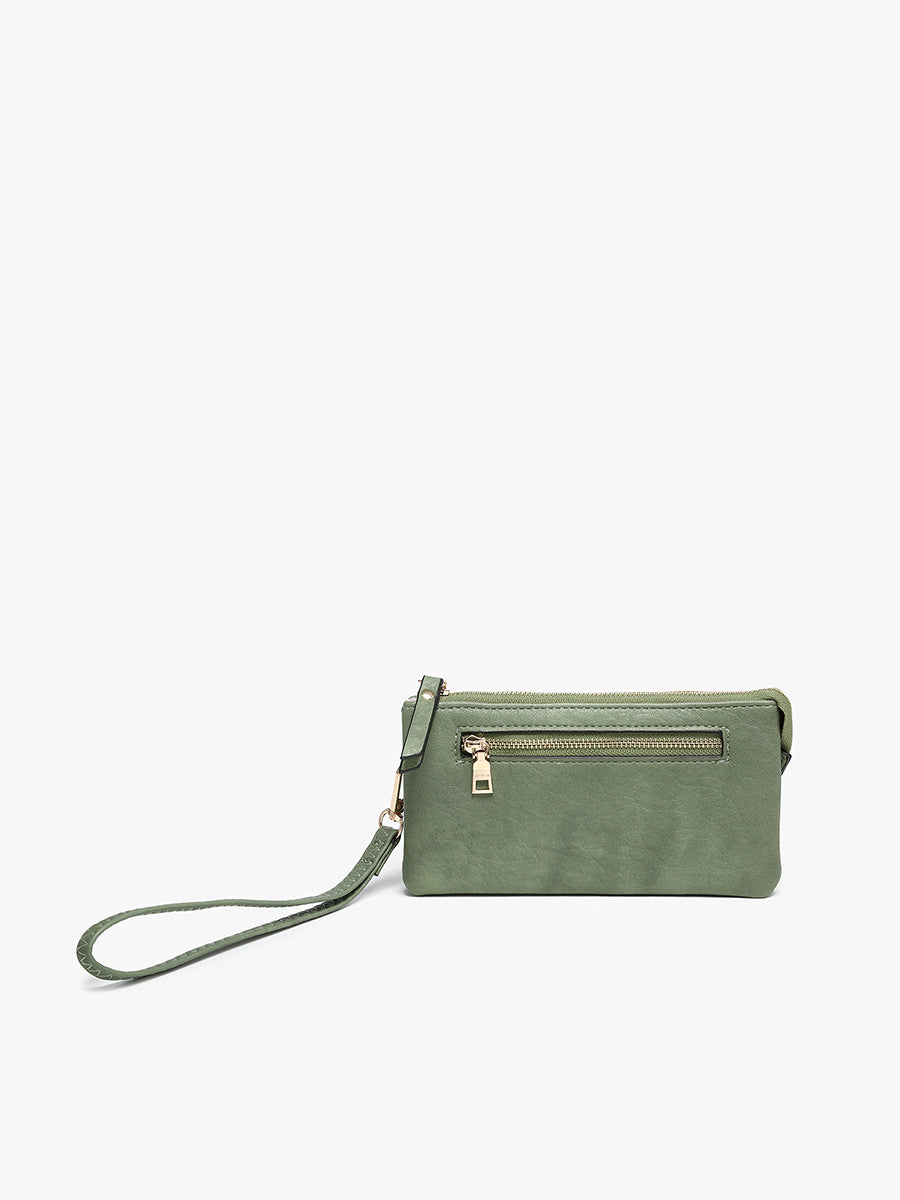 Ariel Vegan Wallet Basil - Jen & Co. vegan handbag