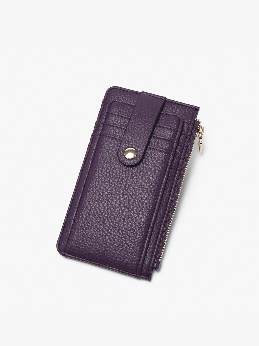 Mae Vegan RFID Wallet Dark Purple - Jen & Co. vegan handbag