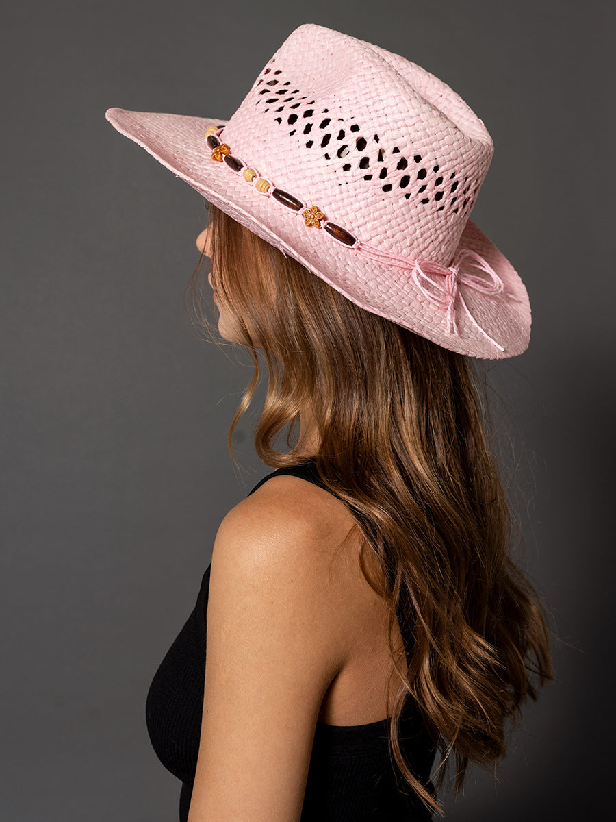 Montgomery Cowboy Straw Hat - Jen & Co. vegan handbag