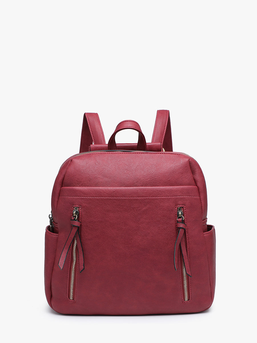 Alora Vegan Backpack Wine - Jen & Co. vegan handbag