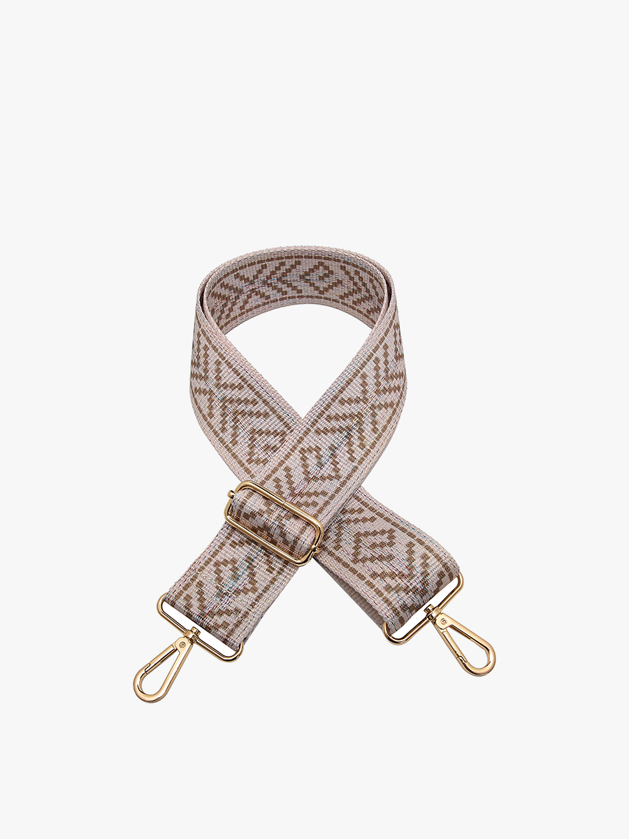 Guitar Strap Boho-Taupe - Jen & Co. vegan handbag