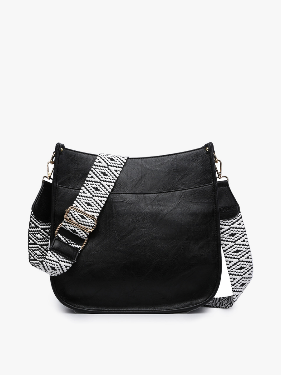 Chloe Vegan Crossbody Black - Jen & Co. vegan handbag