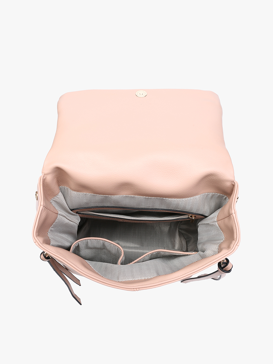 Adley Vegan Foldover Backpack - Jen & Co. vegan handbag