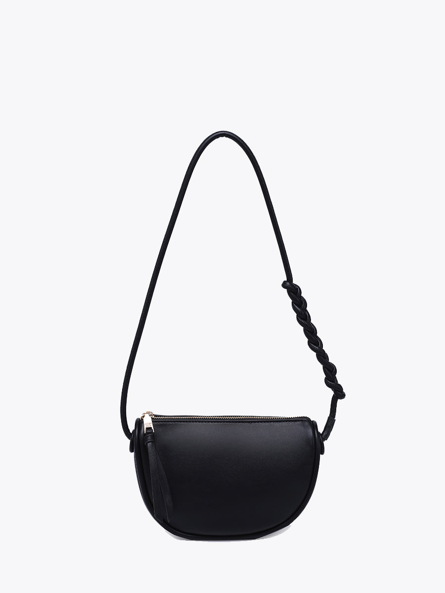 Annaka Vegan Shoulder Bag Black - Jen & Co. vegan handbag