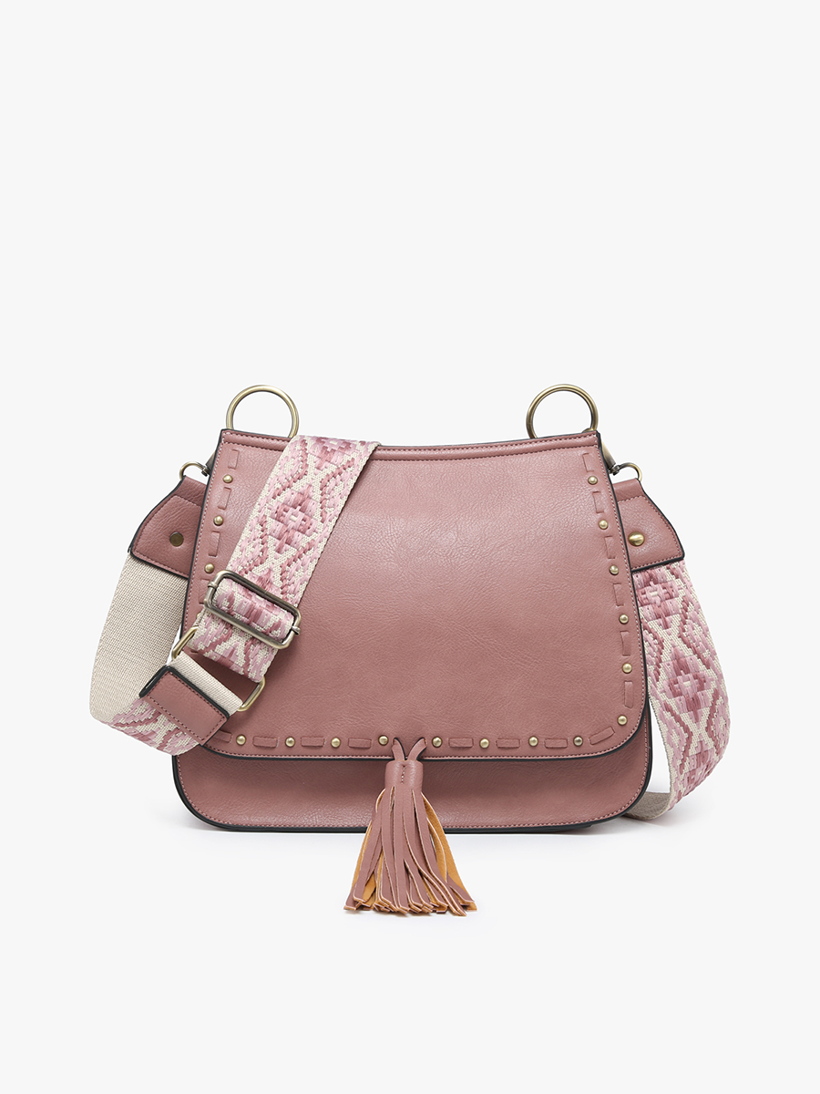 Bailey Vegan Crossbody Dark Mauve - Jen & Co. vegan handbag
