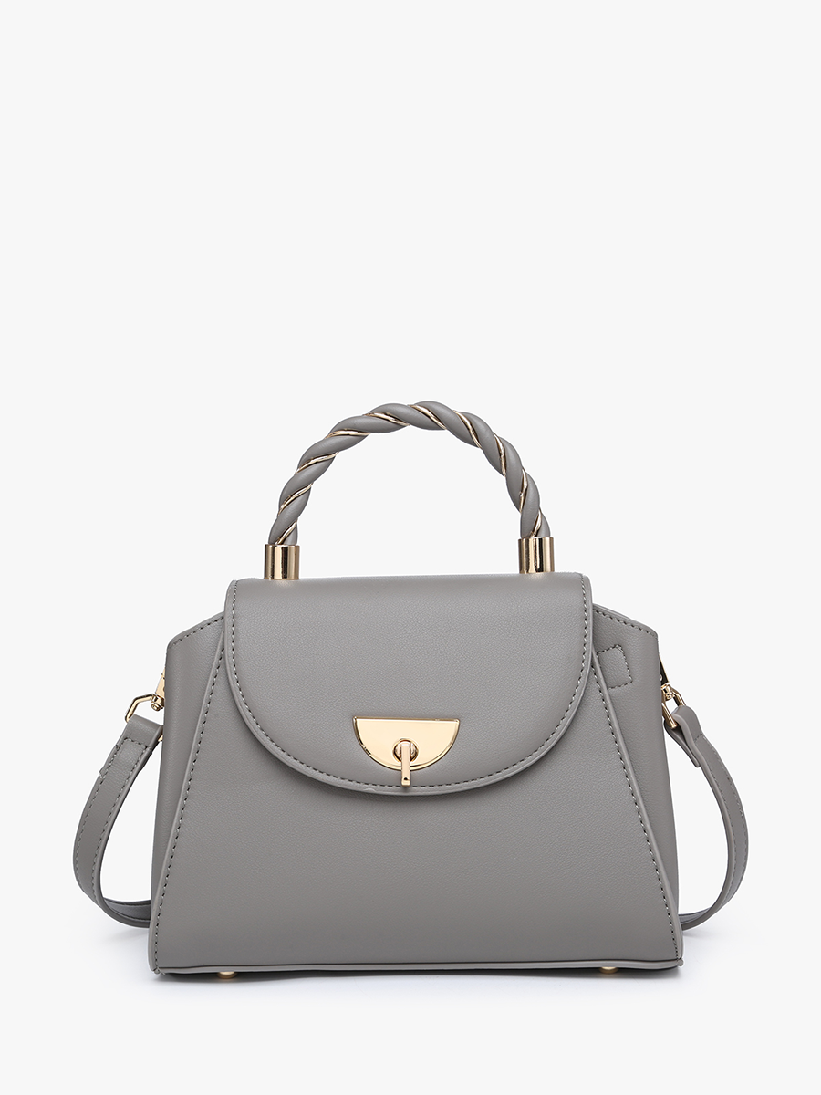 Clarke Vegan Twist Lock Satchel