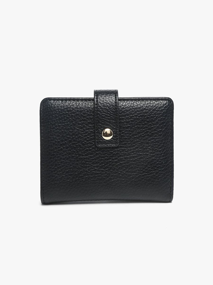 Camila Vegan RFID Bifold Wallet Black - Jen & Co. vegan handbag