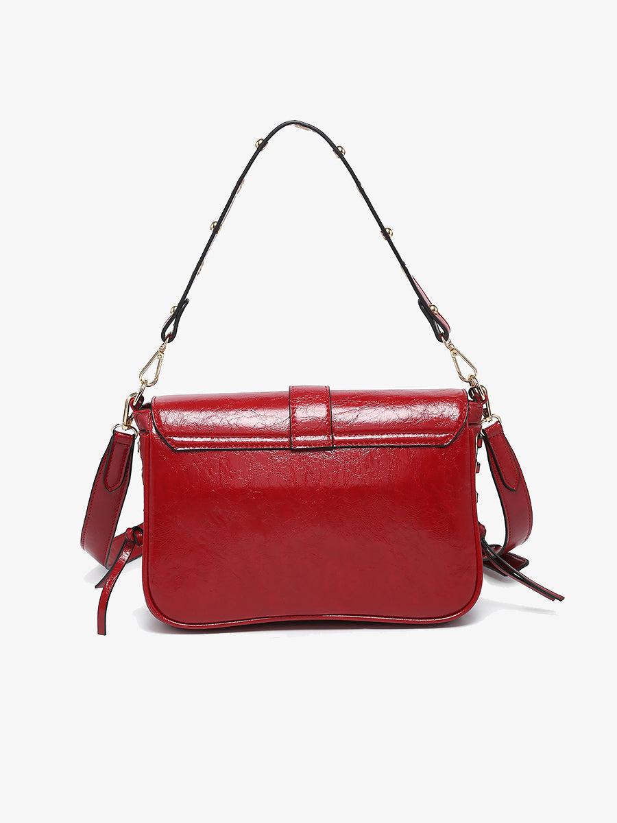 Valerie Vegan Gloss Shoulder Bag - Jen & Co. vegan handbag