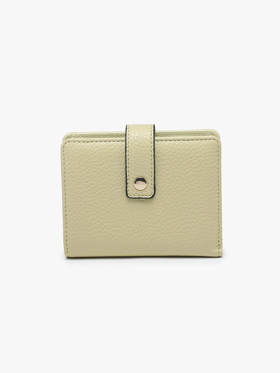 Camila Vegan RFID Bifold Wallet Lt. Avocado - Jen & Co. vegan handbag