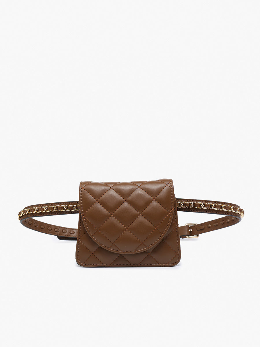Annalee Quilted Mini Bag Brown - Jen & Co. vegan handbag