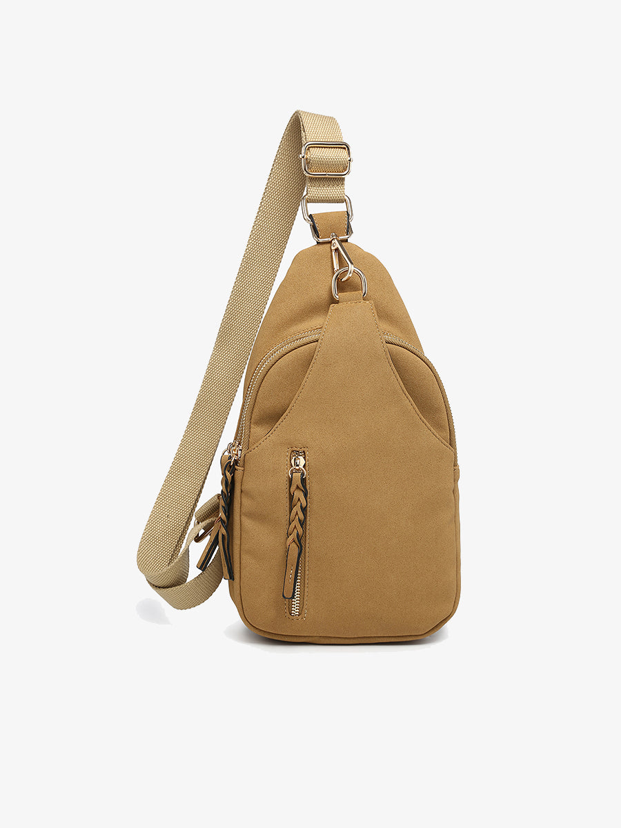 Nikki Vegan Suede Sling Bag