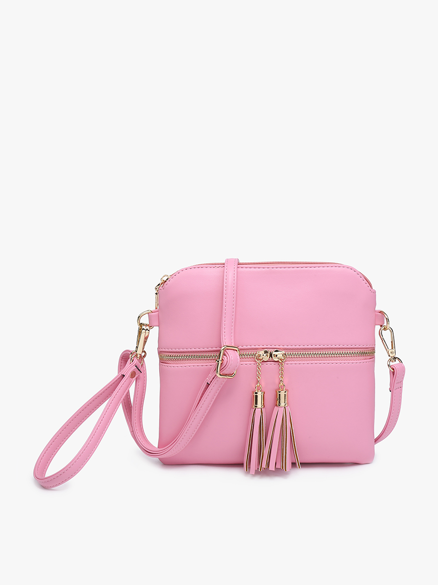 Tara Vegan Crossbody Bubblegum - Jen & Co. vegan handbag