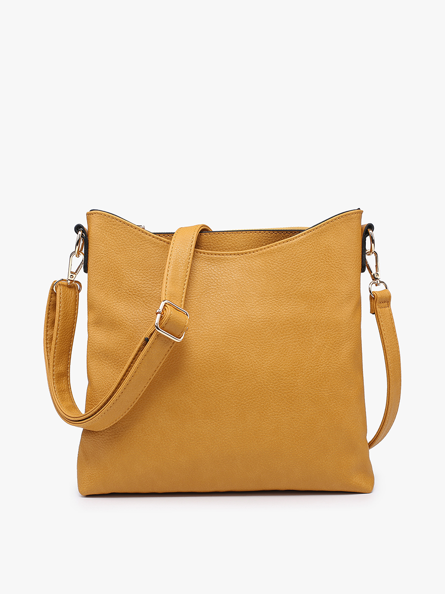 Emma Vegan Crossbody Mustard - Jen & Co. vegan handbag
