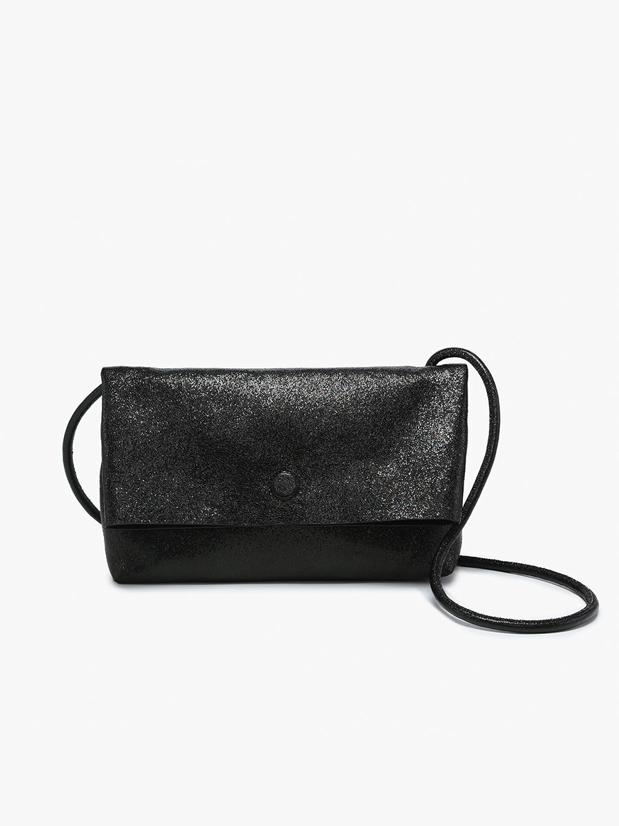 Lana Glitter Crossbody Black - Jen & Co. vegan handbag