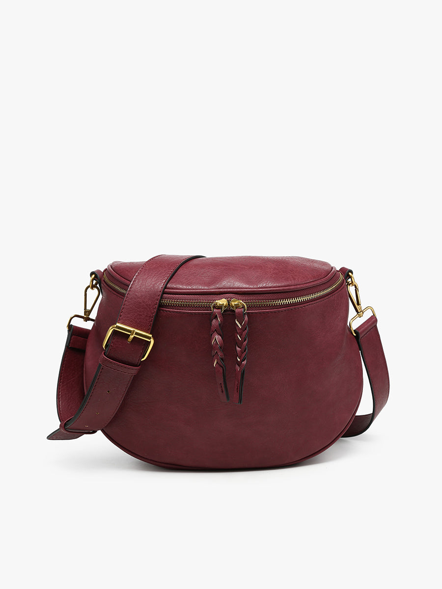 Megan Vegan Sling Bag Plum - Jen & Co. vegan handbag
