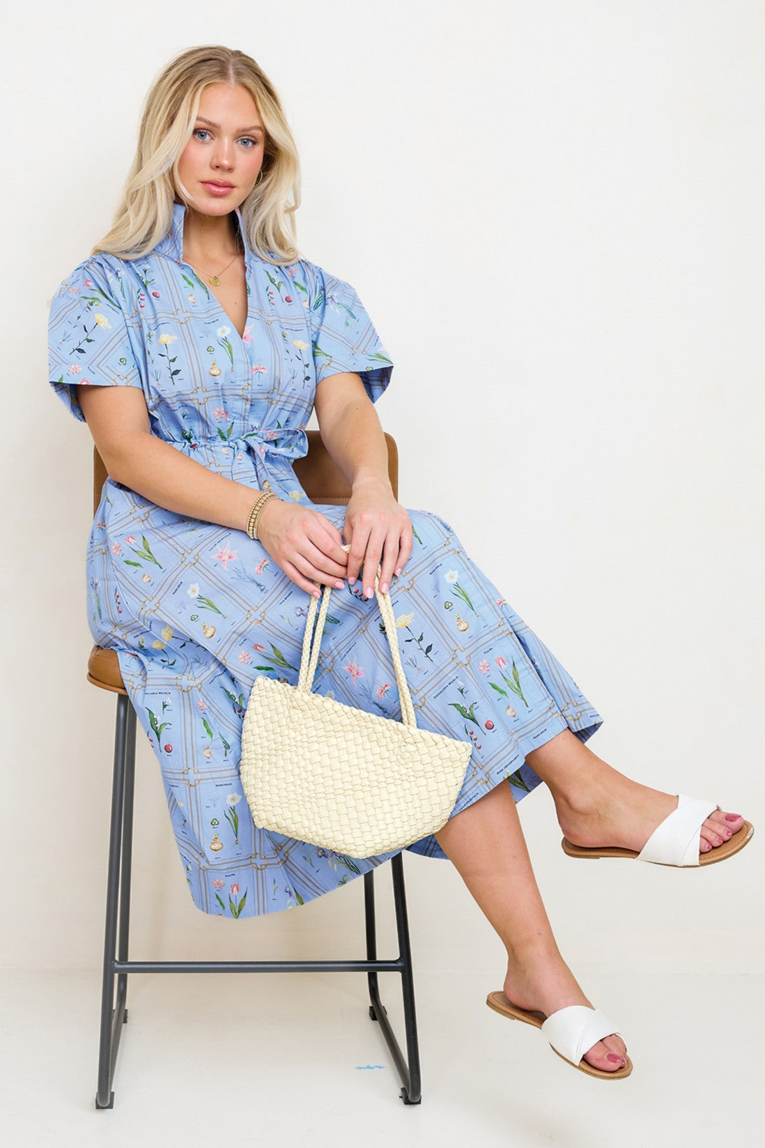 Ava Handwoven Bucket Bag/Tote - Jen & Co. vegan handbag