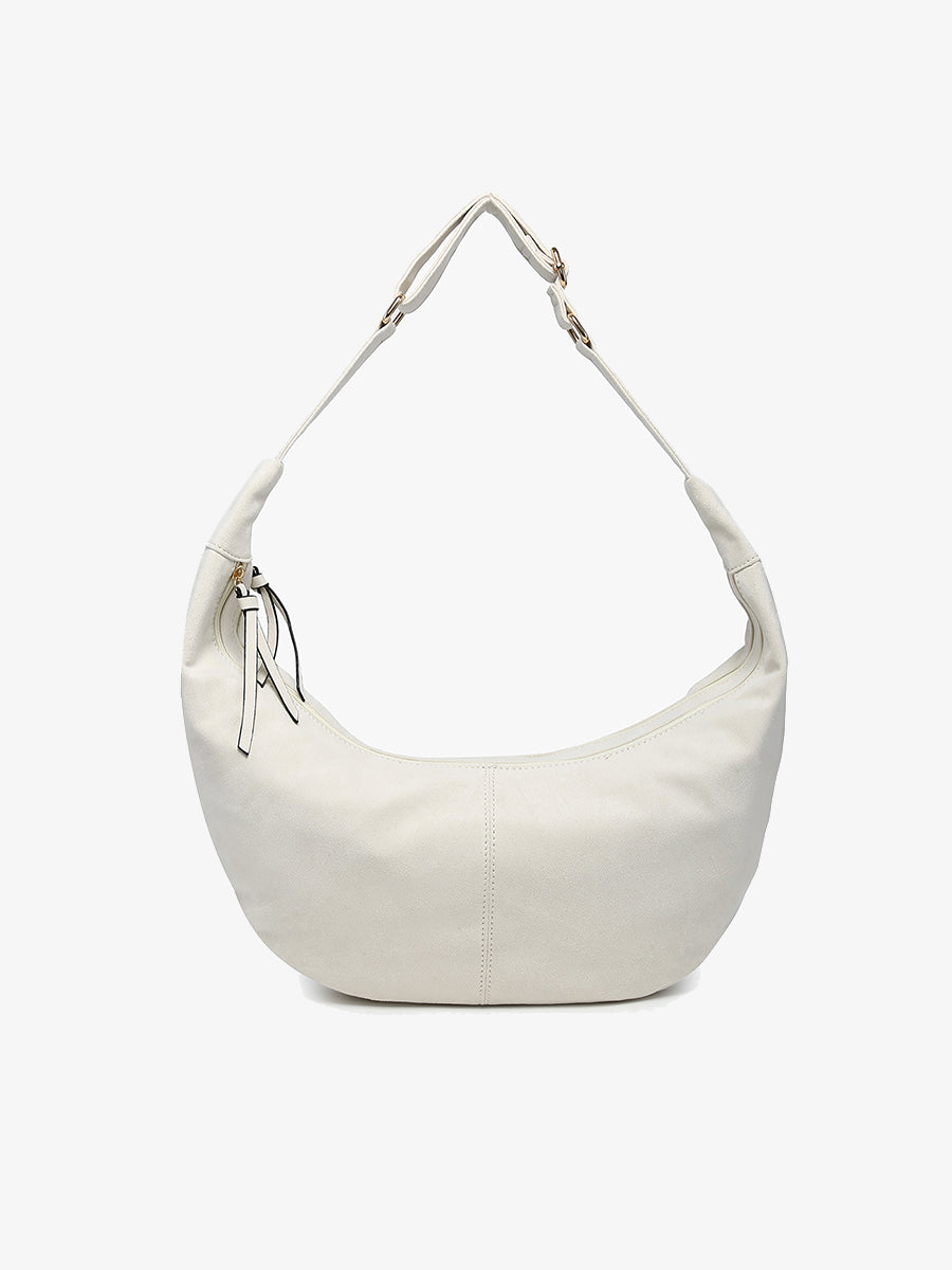 Andi Vegan Suede Sling Bag Off White - Jen & Co. vegan handbag