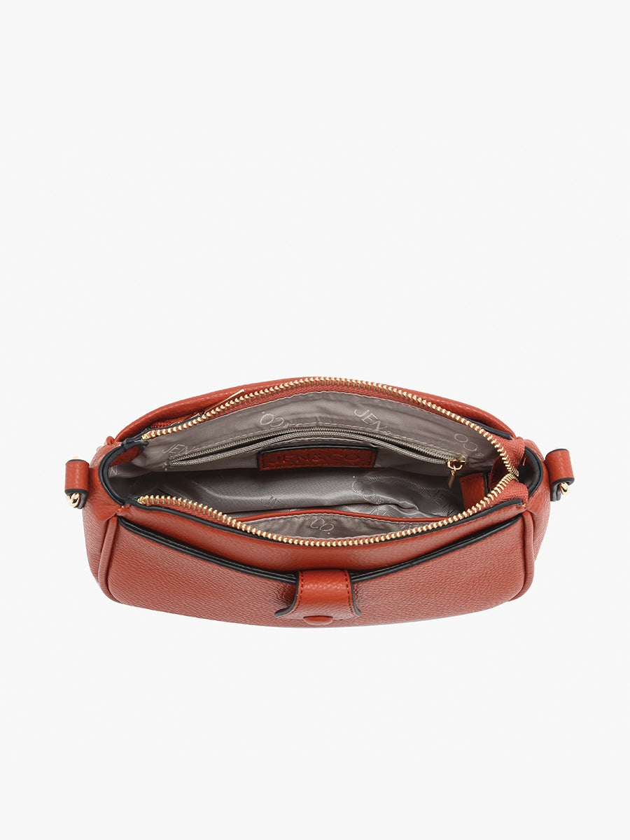 Kallie Vegan Snap Front Crossbody - Jen & Co. vegan handbag