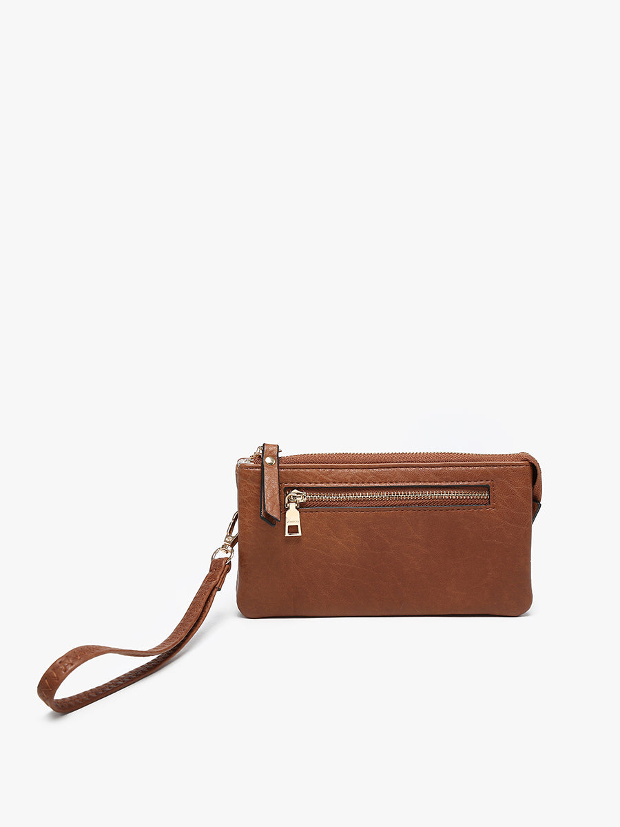 Ariel Vegan Wallet Brown - Jen & Co. vegan handbag