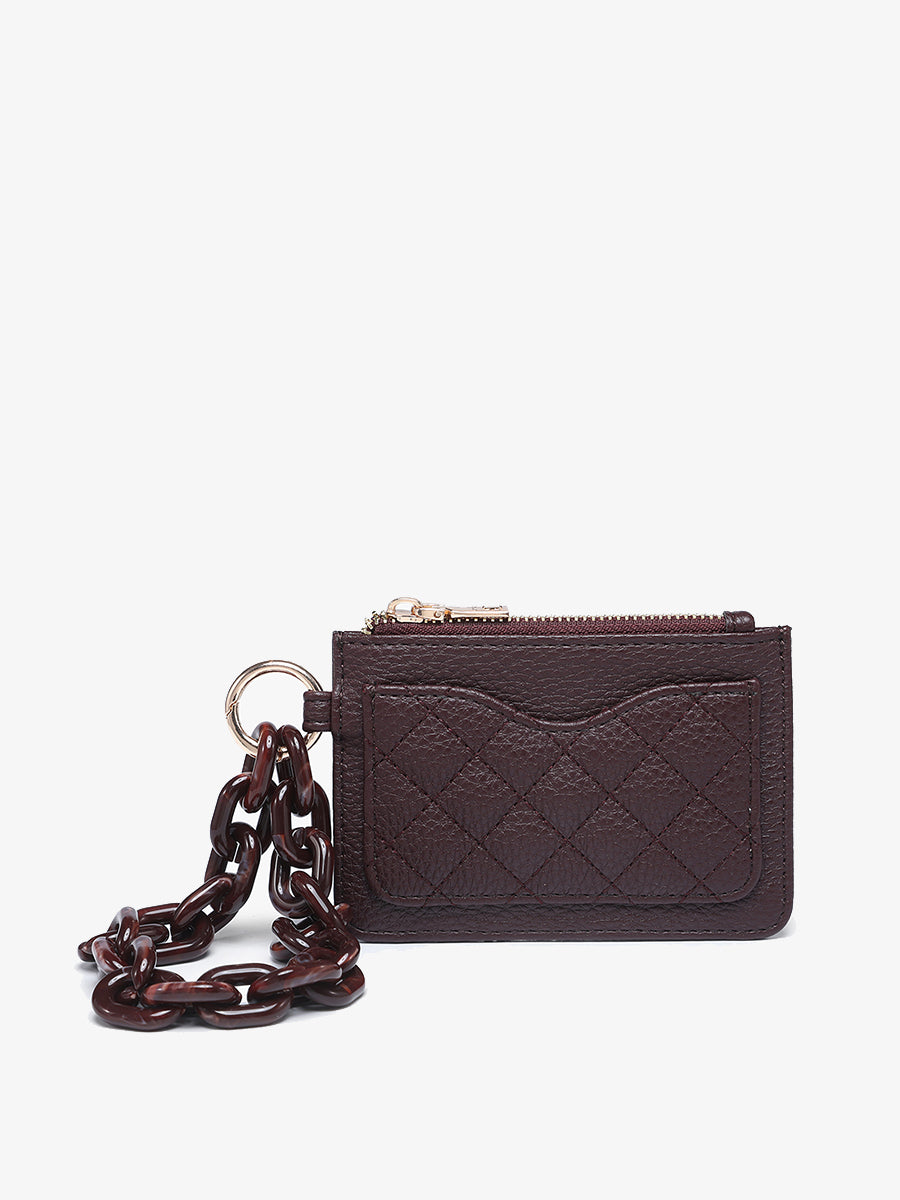 Rhodes Vegan Quilted Bangle Sangria - Jen & Co. vegan handbag