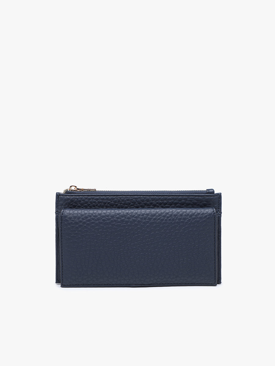 Teagan Vegan Wallet Navy - Jen & Co. vegan handbag