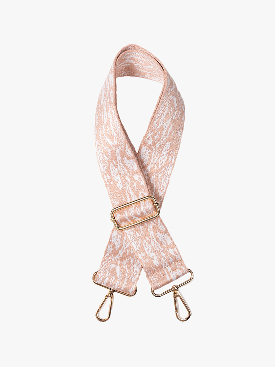 Guitar Strap Leopard-Pink White - Jen & Co. vegan handbag