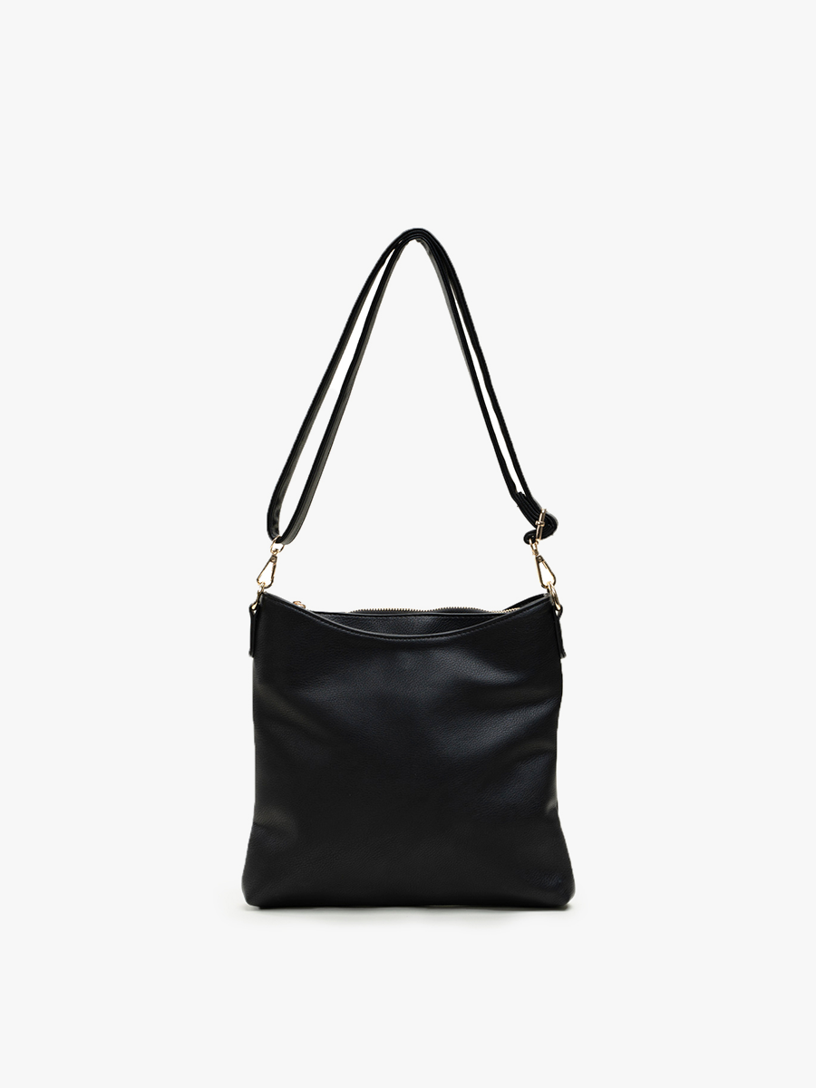 Emma Vegan Crossbody Black - Jen & Co. vegan handbag