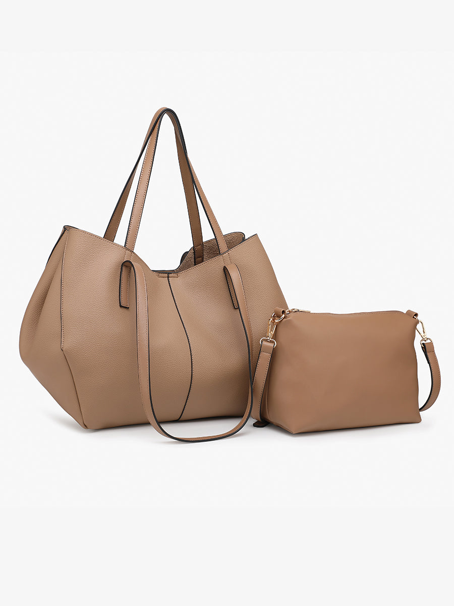 Celeste Vegan Distressed Hobo Tan - Jen & Co. vegan handbag