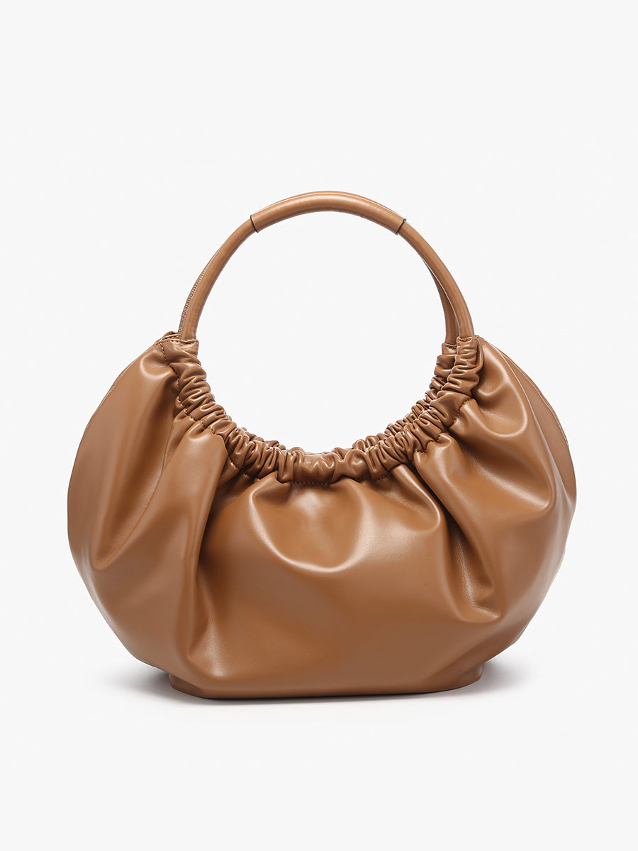 Lena Vegan Ruched Shoulder Bag - Jen & Co. vegan handbag