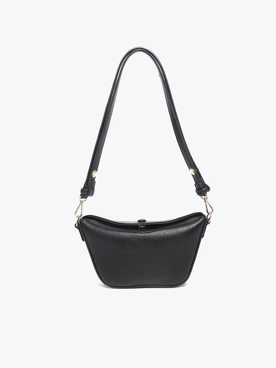 Stephanie Vegan Crossbody Black - Jen & Co. vegan handbag