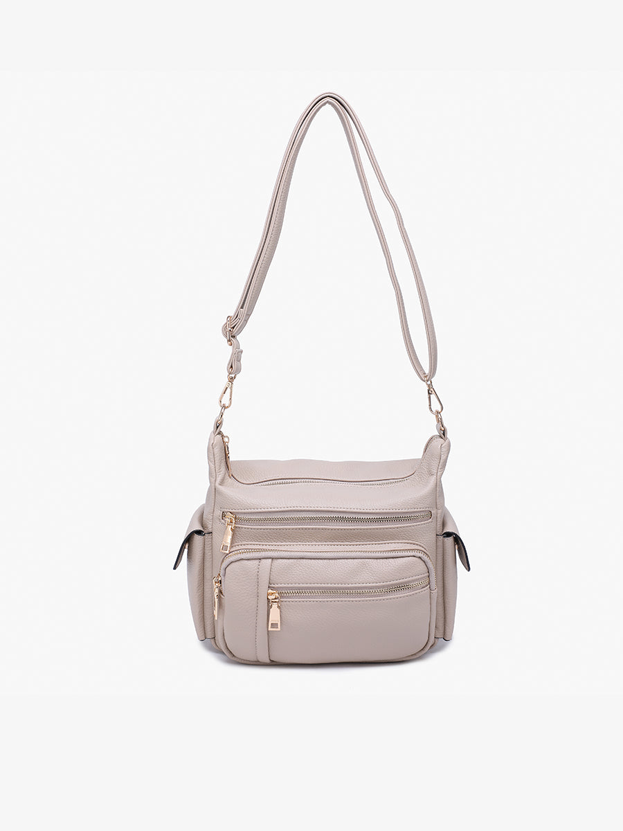 Nicole Vegan Crossbody Khaki - Jen & Co. vegan handbag