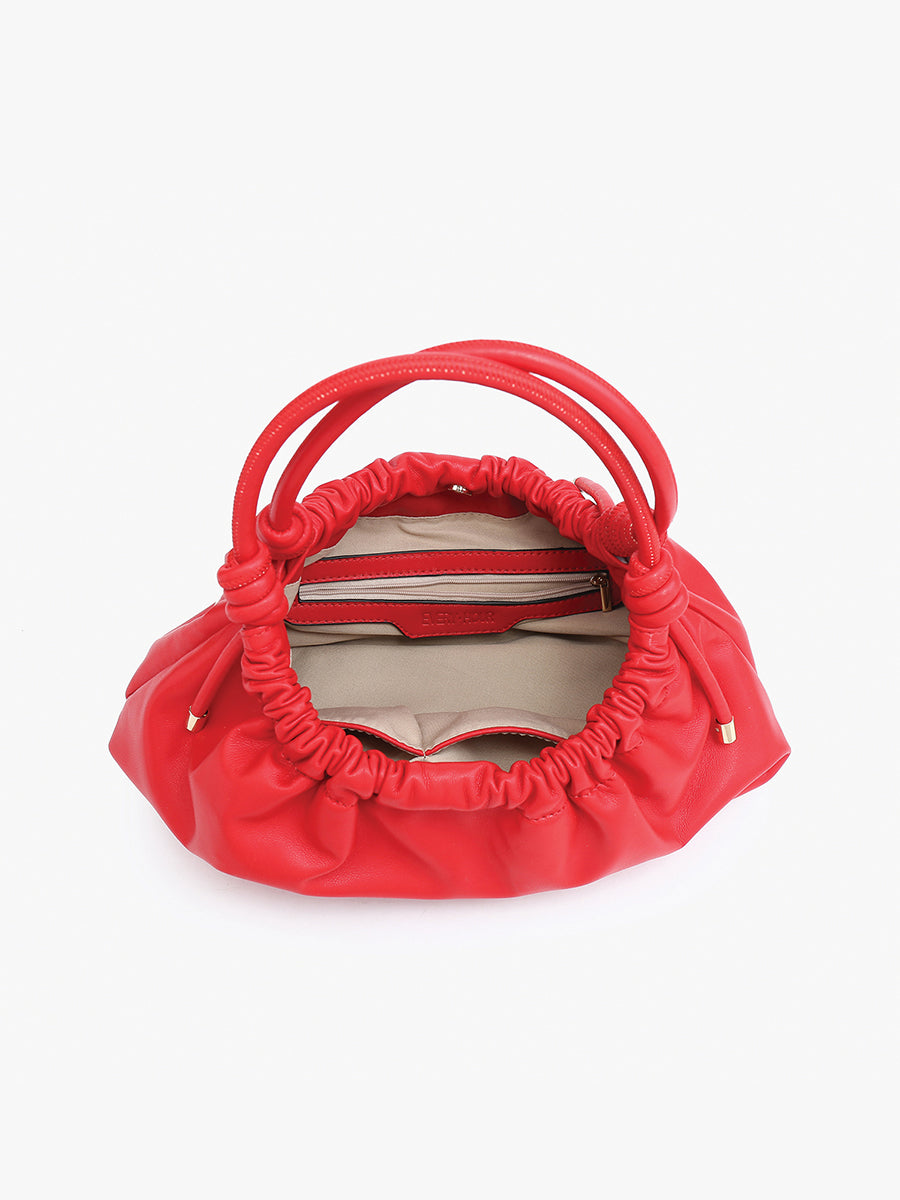 Celia Vegan Ruched Satchel - Jen & Co. vegan handbag