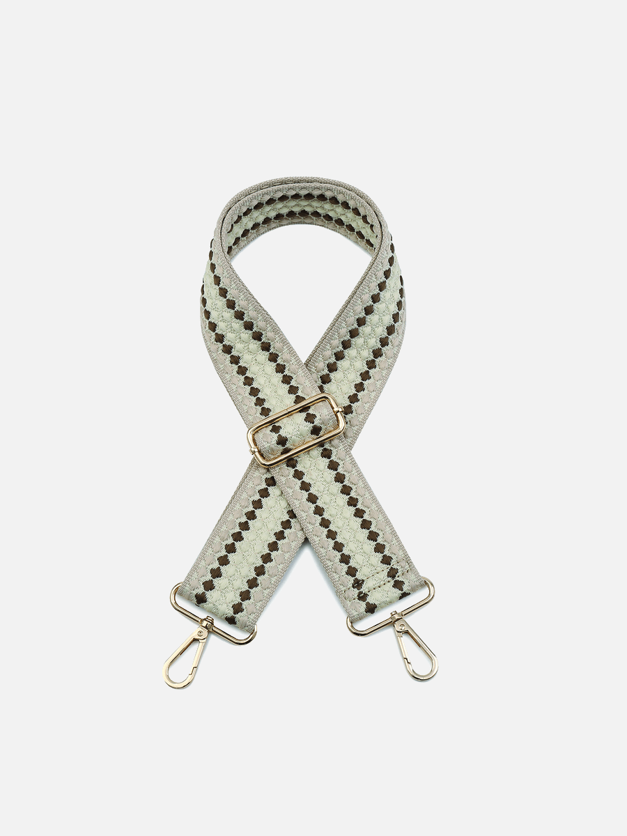 Dotted Guitar Strap Multi-Beige - Jen & Co. vegan handbag