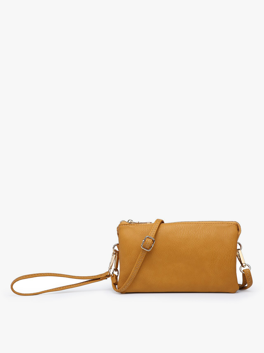 Riley Vegan Crossbody Mustard - Jen & Co. vegan handbag