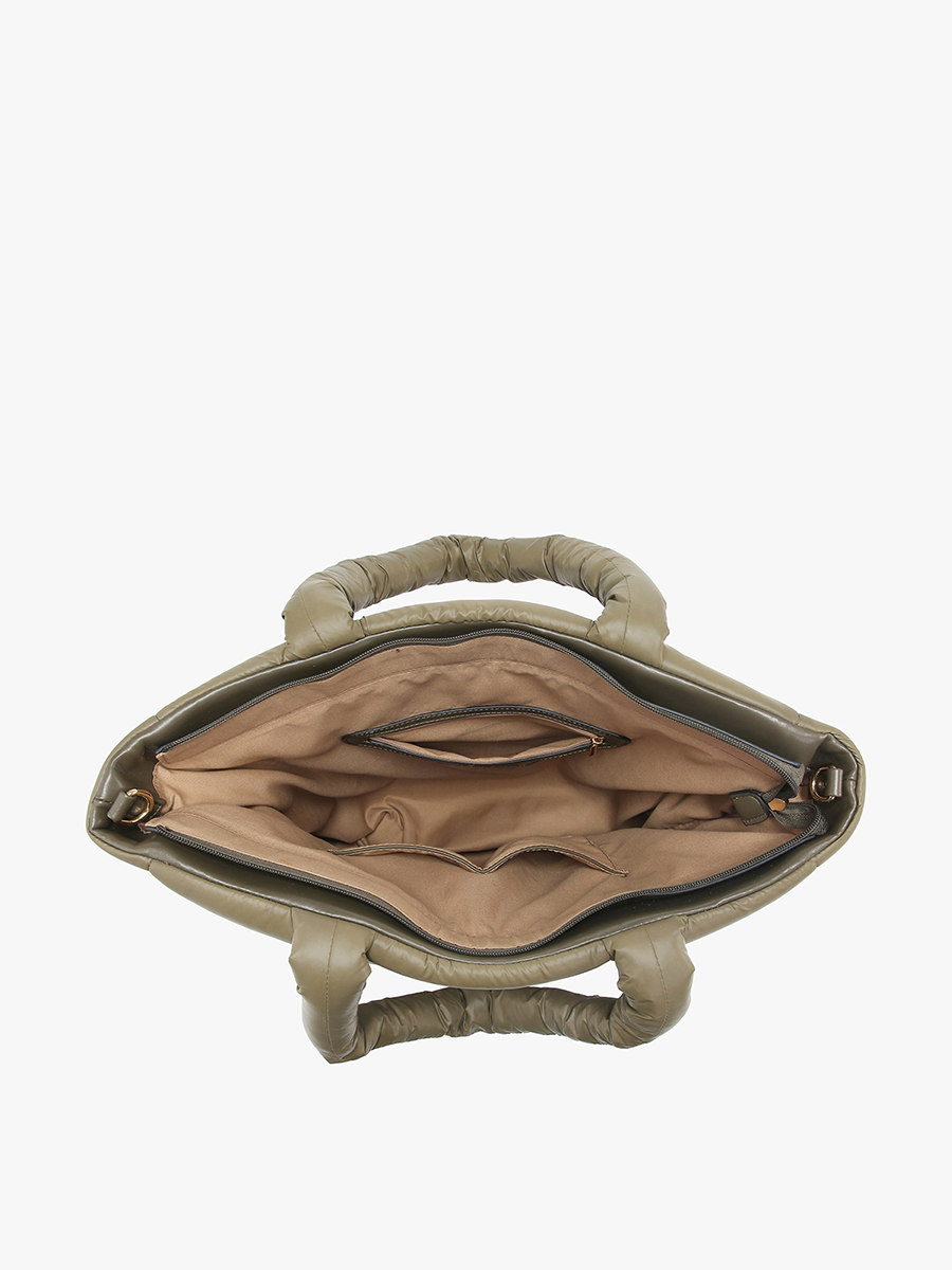 Kiersten Vegan Puffer Hobo - Jen & Co. vegan handbag
