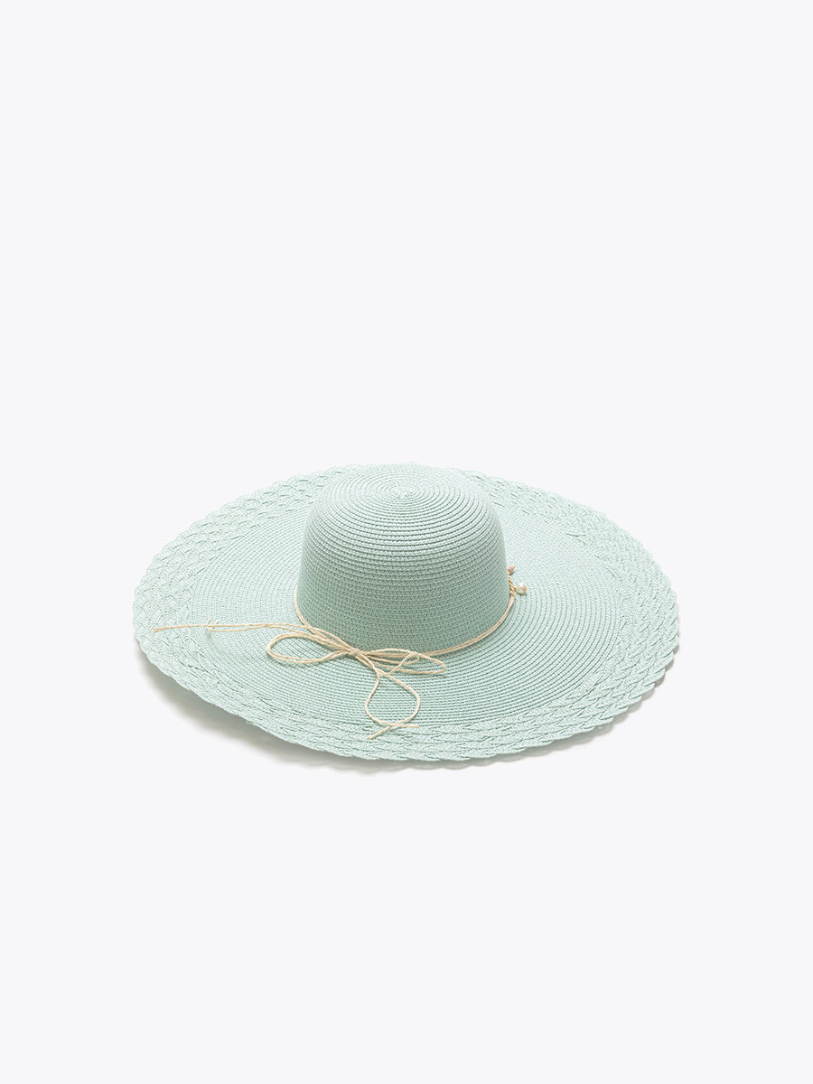 Nila Charm Trim Straw Hat - Jen & Co. vegan handbag