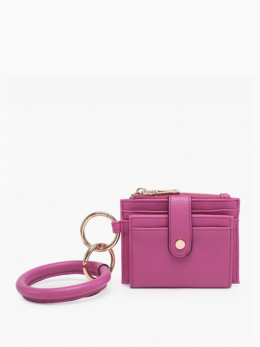 Sammie Vegan Wallet w/ Bangle Rhubarb Purple - Jen & Co. vegan handbag