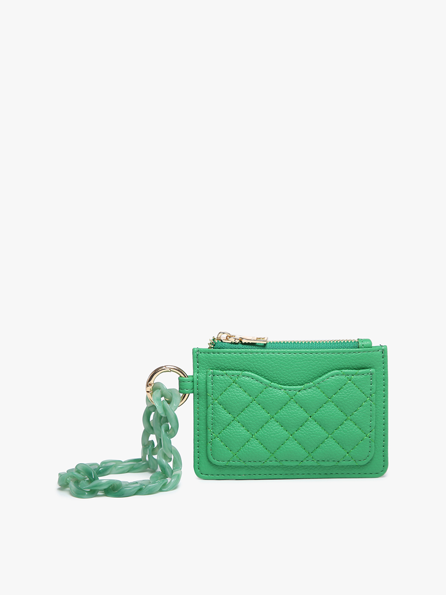 Rhodes Vegan Quilted Bangle Green - Jen & Co. vegan handbag