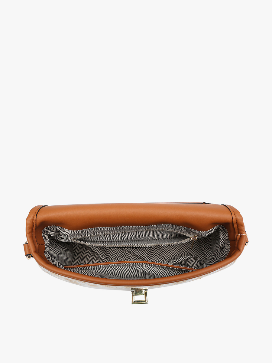 Elodie Vegan Houndstooth Crossbody - Jen & Co. vegan handbag