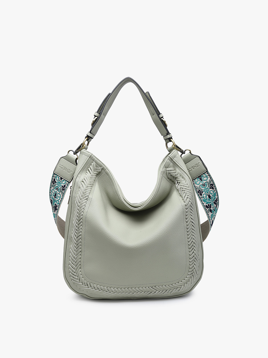 Aris Vegan Hobo Lt. Sage - Jen & Co. vegan handbag