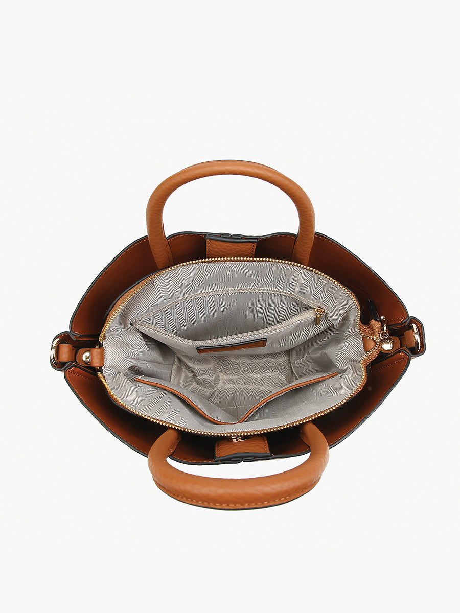 Ashton Vegan Pleated Hobo - Jen & Co. vegan handbag