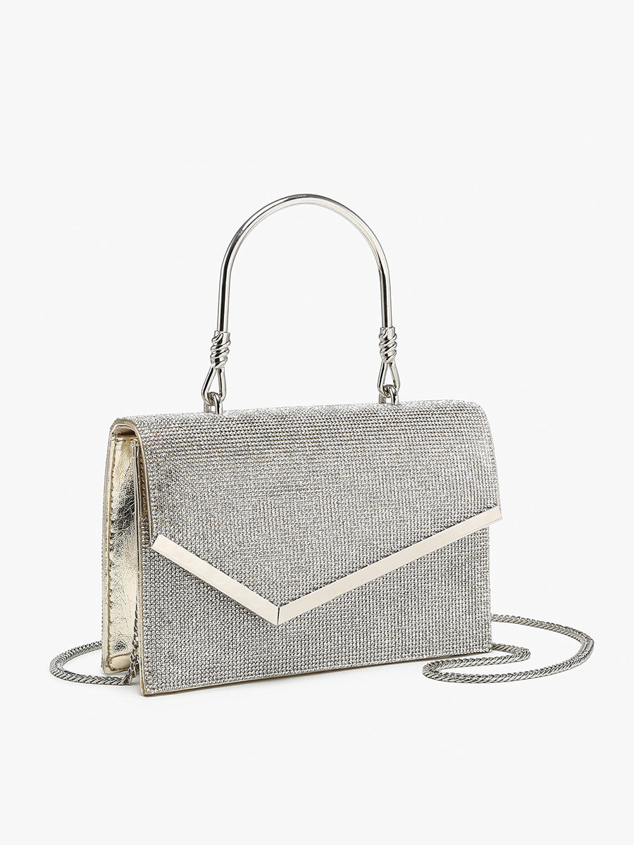 Daphne Rhinestone Envelope Clutch