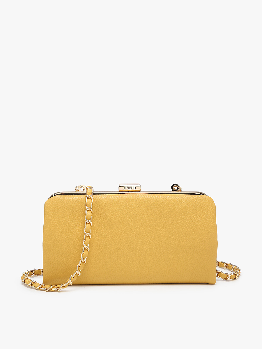 Sue Vegan Wallet Pouch Mustard - Jen & Co. vegan handbag